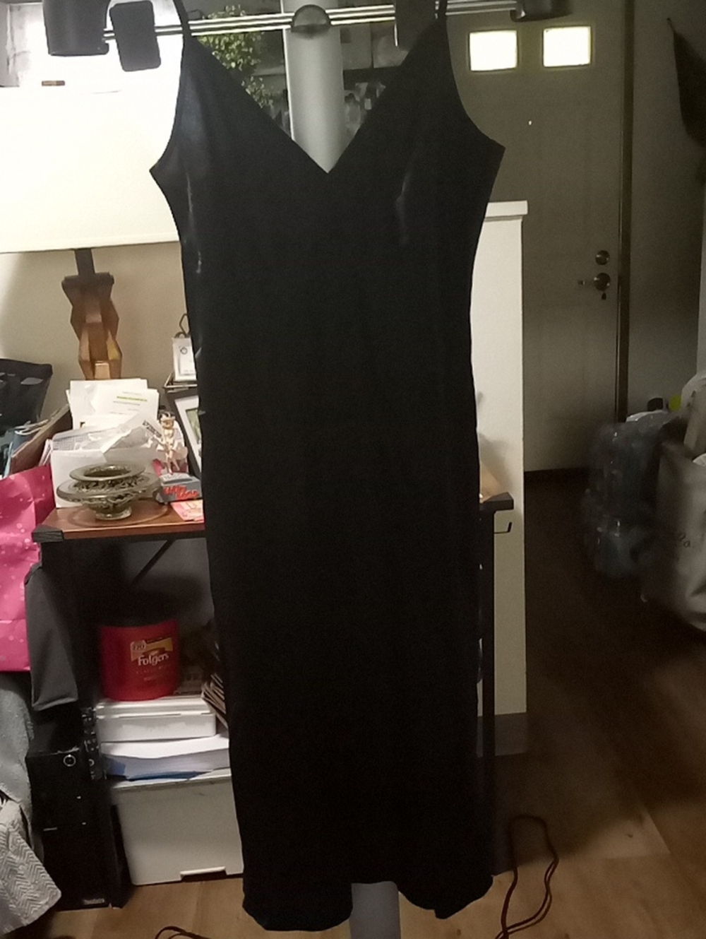 Nanette Lepore Black V-Neck Slip Dress - Women's Elegant Evening Dress